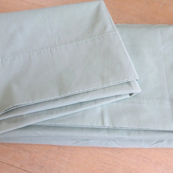 Vintage Springmaid Twin Sheet Set 3pc Mint Green Percale No Iron USA Made - Picture 4 of 9